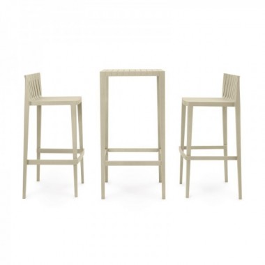 Spritz Set 2 Taburetes + Mesa Alta