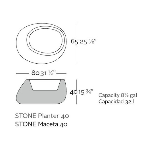 Stone Macetero Bajo 2