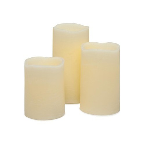 Set 3 Velas Led Sara Blancas Sirius