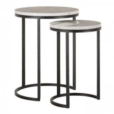 Mesas Altas Mármol Set de 2