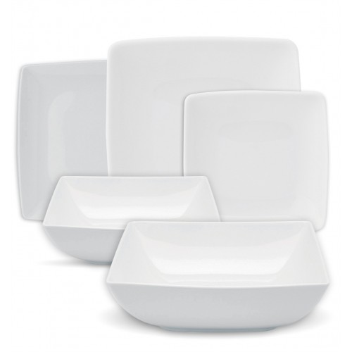 Vajilla Carré White