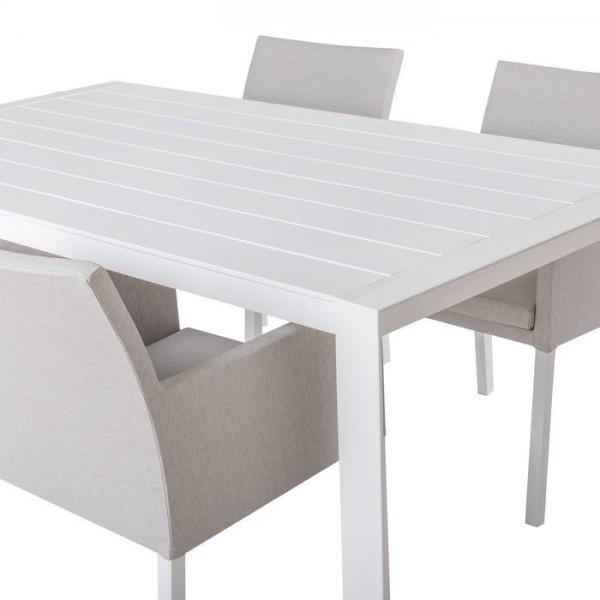 Mesa Exterior Aluminio Blanco 180
