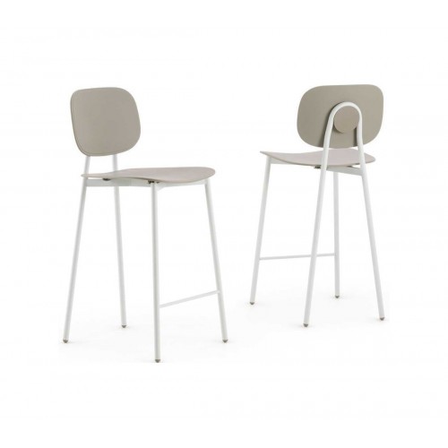 Tata Young  Taburete Patas Blanco Mate