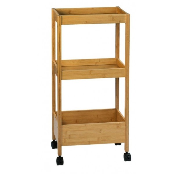 Carro 3 Estantes Bambú