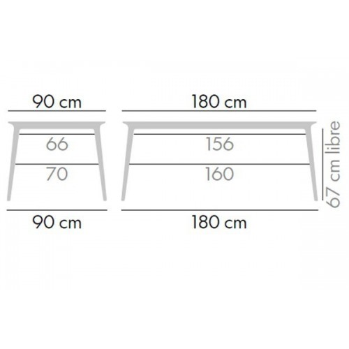 Mesa Lau Rectangular Teñido Negro 2