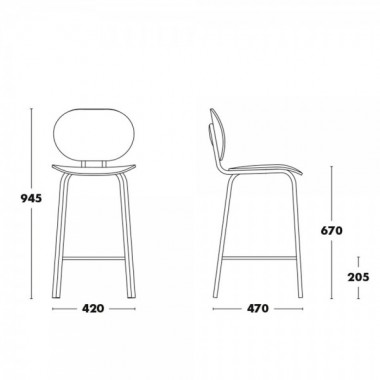 Hari Taburete Roble 67