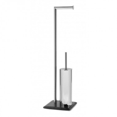 Soporte Papel Escobilla Mármol Negro