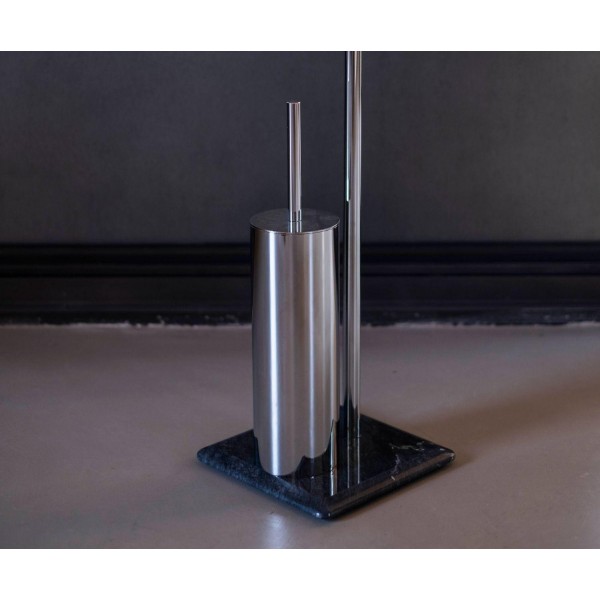 Soporte Papel Escobilla Mármol Negro