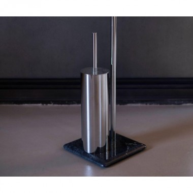 Soporte Papel Escobilla Mármol Negro