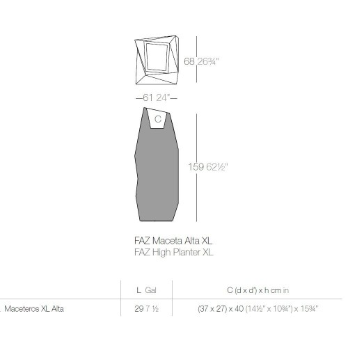 Faz Macetero Alto XL 2