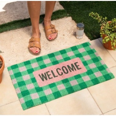 Felpudo Welcome Cuadros Vichy