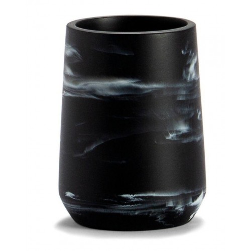 Portacepillos Efecto Mármol Negro