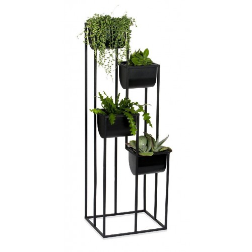 Macetero Metal Negro