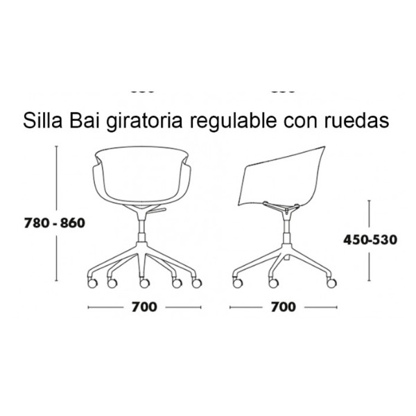 Silla Bai Giratoria Ruedas