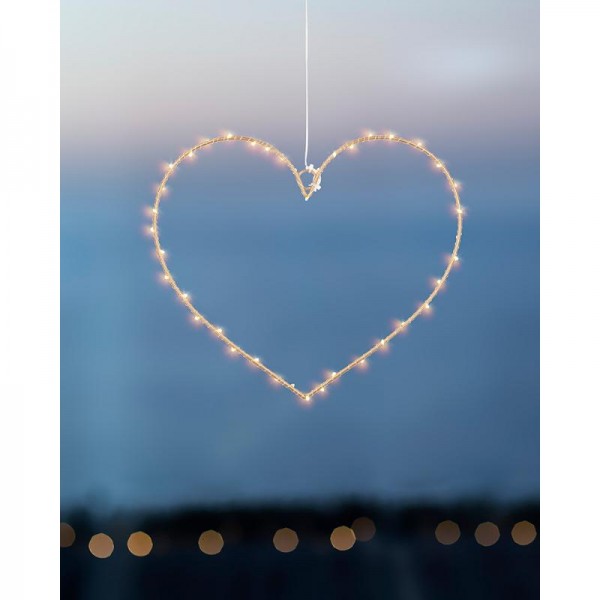 Colgante Corazón 40 Led Dorado