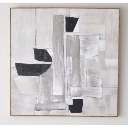 Cuadro Abstracción en Gris Nº2