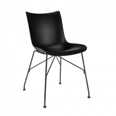 Silla P/Wood Negra Kartell