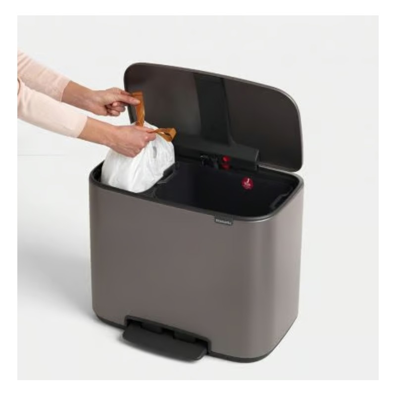 Brabantia Casa En Orden Cubo Basura Cubo Pedal, 30 Litros Cubo