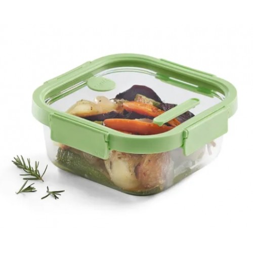 Recipiente Hermético Vidrio 1100 ml Cuadrado Lékué