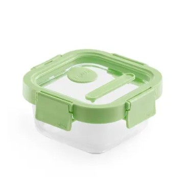 Recipiente Hermético Vidrio 320 ml Cuadrado Lékué