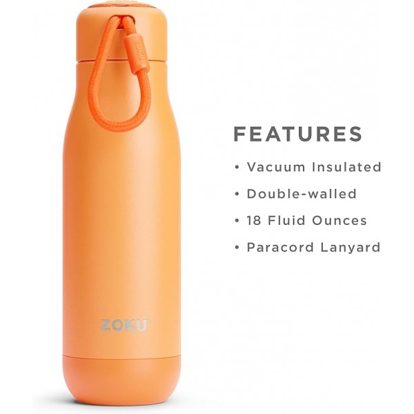 Botella Térmica 0.5L Zoku Naranja