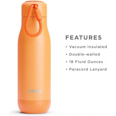 Botella Térmica 0.5L Zoku Naranja