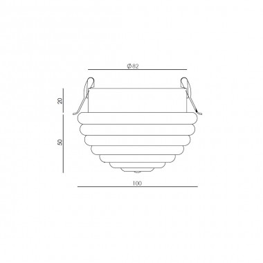 Plafón Aplique Empotrable Hado