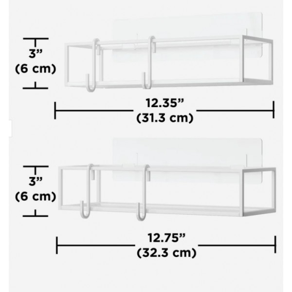 Estantes Adhesivos Cubiko Set de 2