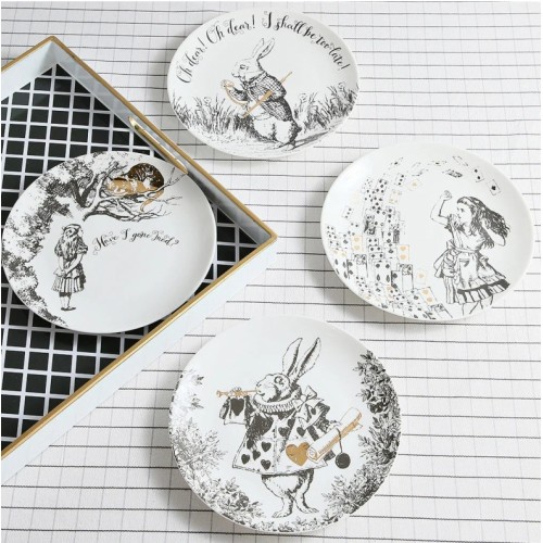 Juego de 4 platos de postre "Alicia en el País de las... 2