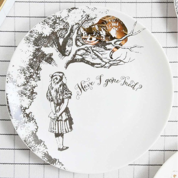 Juego de 4 platos de postre "Alicia...