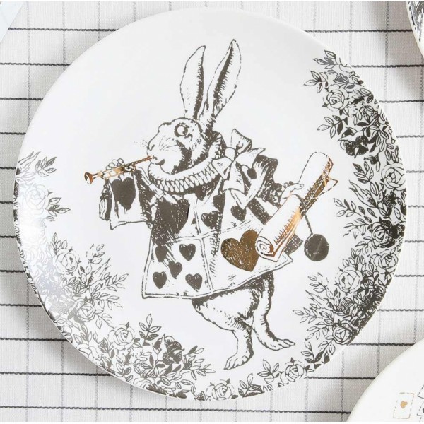 Juego de 4 platos de postre "Alicia...