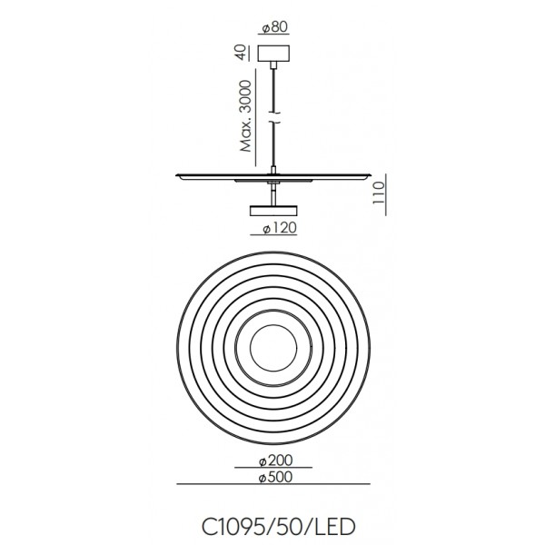Lámpara Tico Led 50 Oro