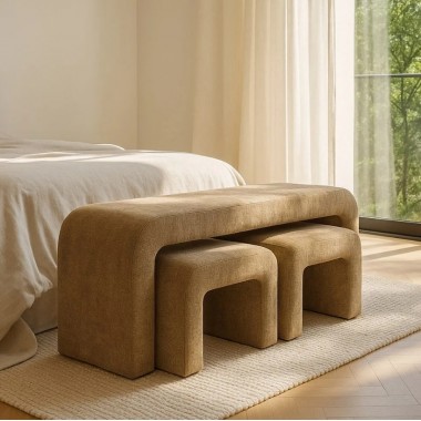 Banco Taupe Set de 3