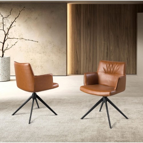 Silla Giratoria Marrón 2