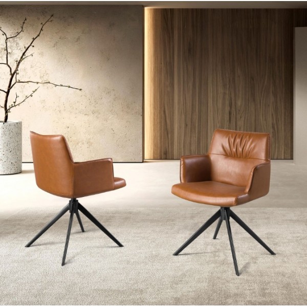 Silla Giratoria Marrón