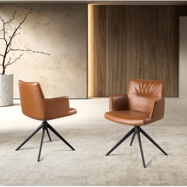 Silla Giratoria Marrón