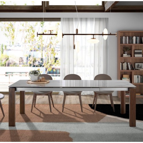 Mesa Extensible Porcelánico Blanco