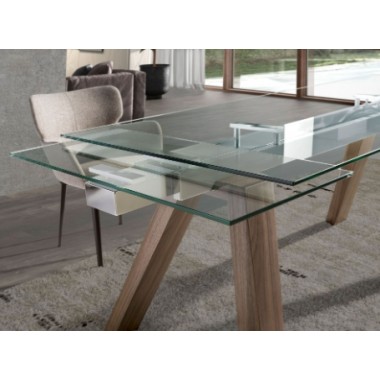 Mesa Comedor Extensible Cristal 160