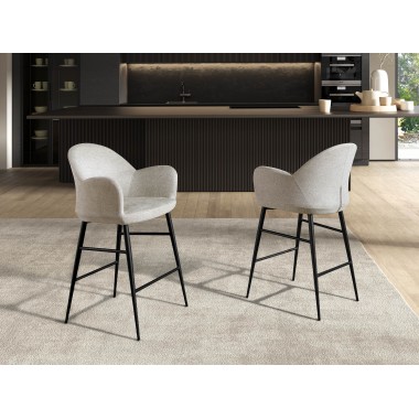 Taburete Malia Gris Claro