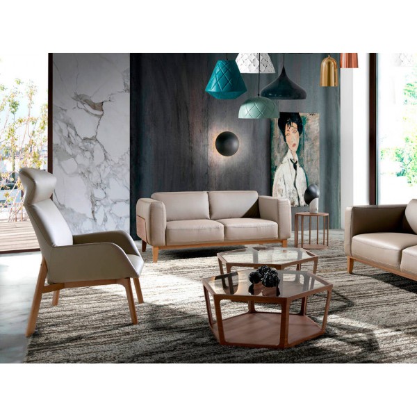 Sofá 2 Plazas Piel Visón Sofá 2 Plazas Piel Visón