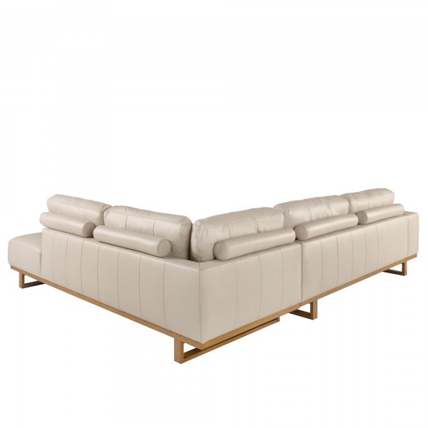 Sofá Rinconera Derecha Piel Arena Sofá Rinconera Derecha Piel Arena