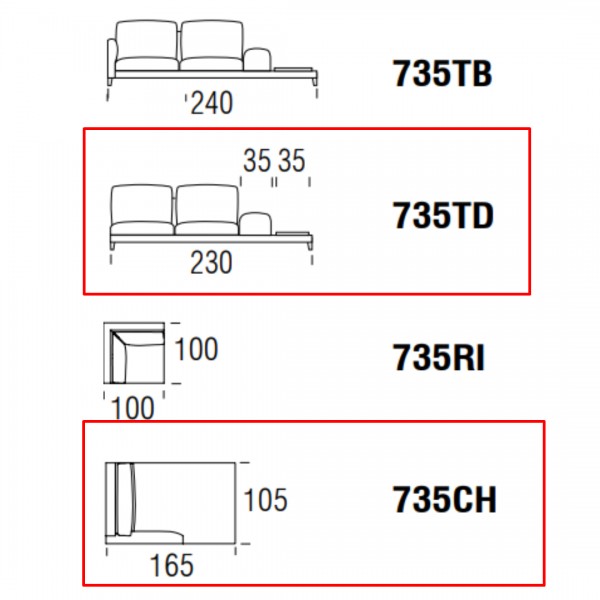 Sofá Esquinero Lena con Chaise Longue
