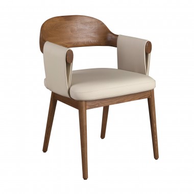 Silla Bruma Polipiel Crema