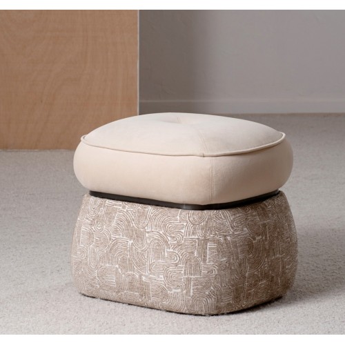 Puf Duna Beige Set de 2