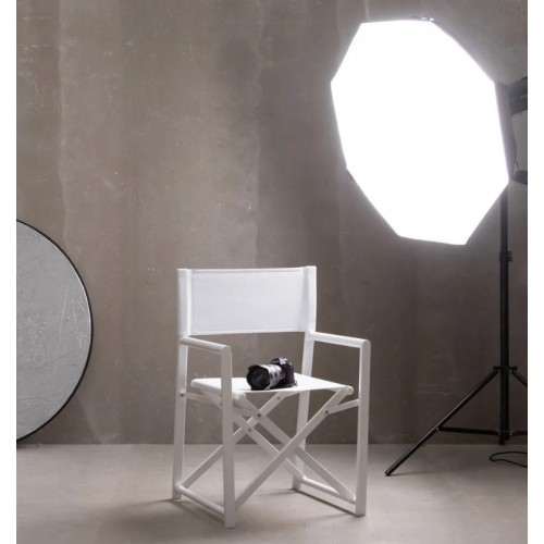 Silla Director Aluminio Blanca