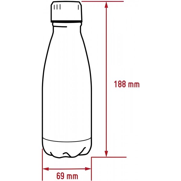Botella Termo Inox 350ML Rosa