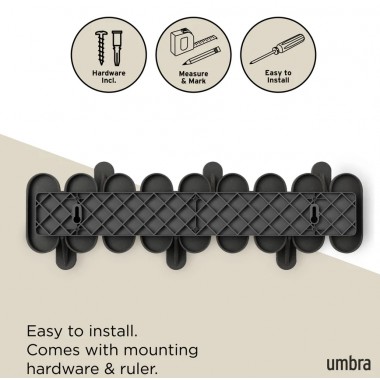 Perchero Tempo 6 Ganchos Negro