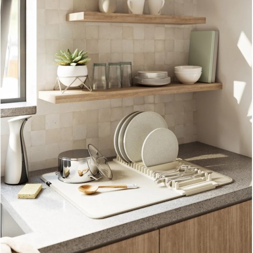 Esterilla Escurreplatos Udry Lino Umbra 2