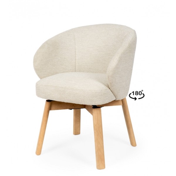 Silla Giratoria Dolly Beige