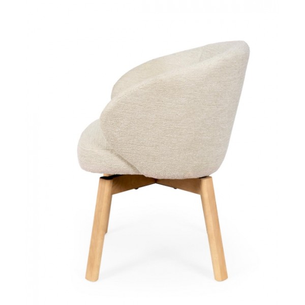 Silla Giratoria Dolly Beige